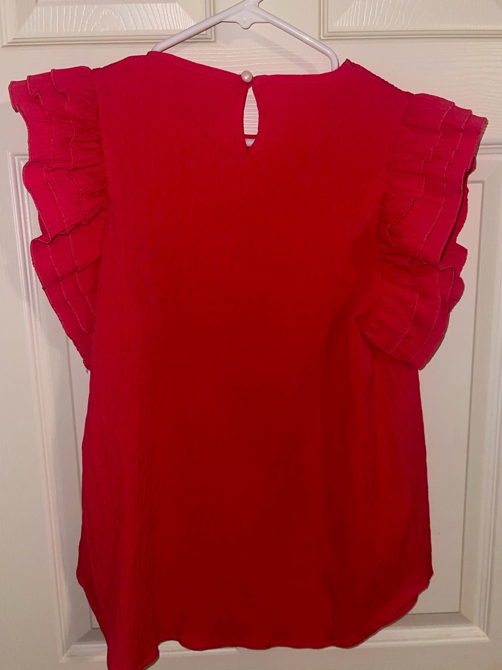 Ruffled Sleeve Pink Blouse - Picture 3 of 3